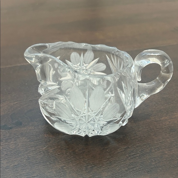 Vintage Other - Antique American Brilliant Cut Crystal Glass creamer